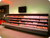 Retail outet Choi's Noord Supermarket (fresh meat section)